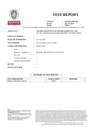 Bureau Veritas Halogen Test